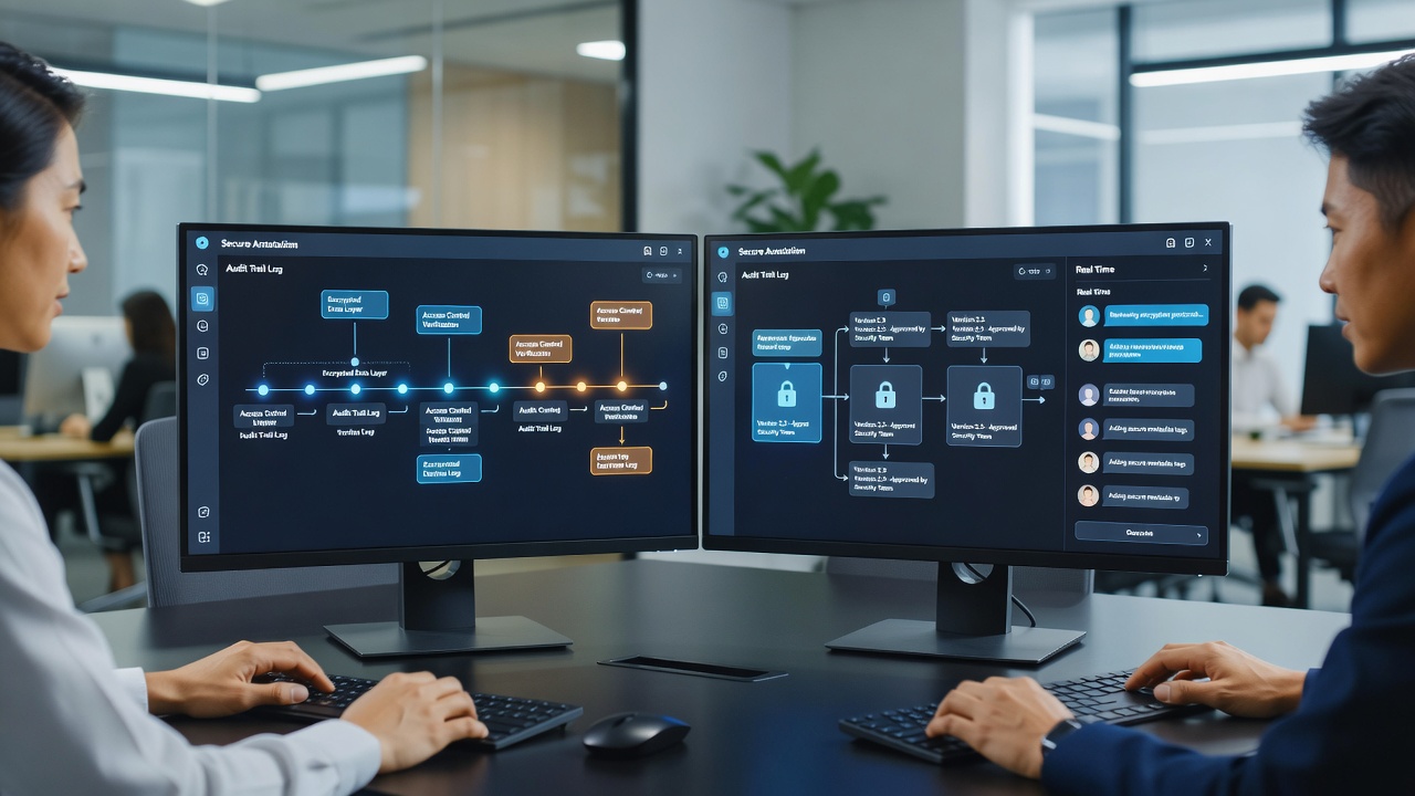 Analyzing Secure Annotation Systems for Professional Digital Workflows