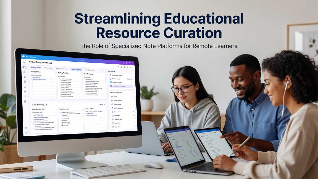The Role of Specialized Note Platforms in Streamlining Educational Resource Curation for Remote Learners